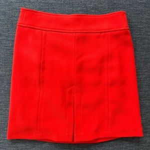 Red mini skirt